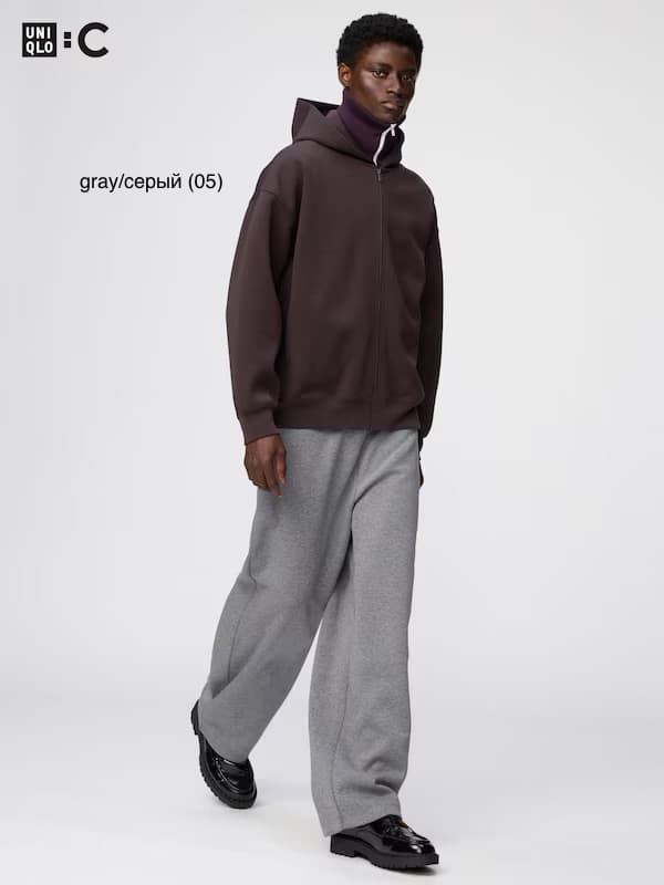 Широкие свитшот брюки унисекс Uniqlo C