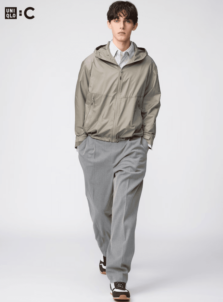 Широкие брюки со складками Uniqlo C