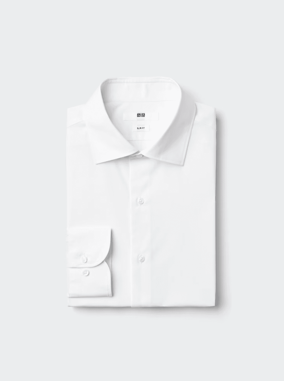 Рубашка оксфорд slim fit / полуширокий воротник, без кармана