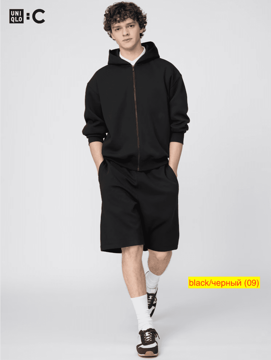 Широкие спортивные шорты унисекс Uniqlo C