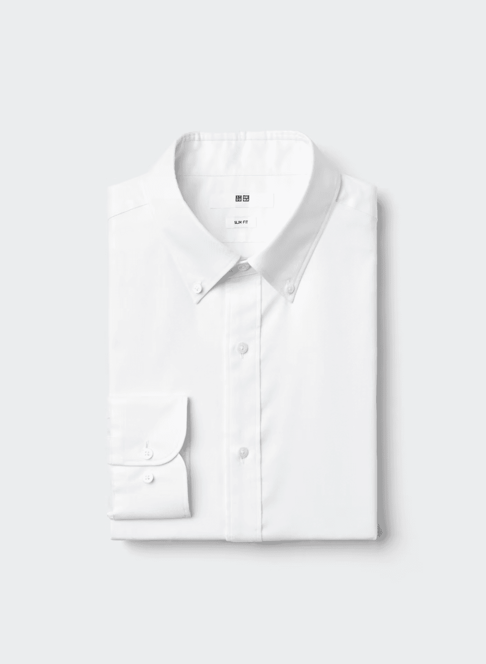 Рубашка оксфорд slim fit / воротник на пуговицах, без кармана