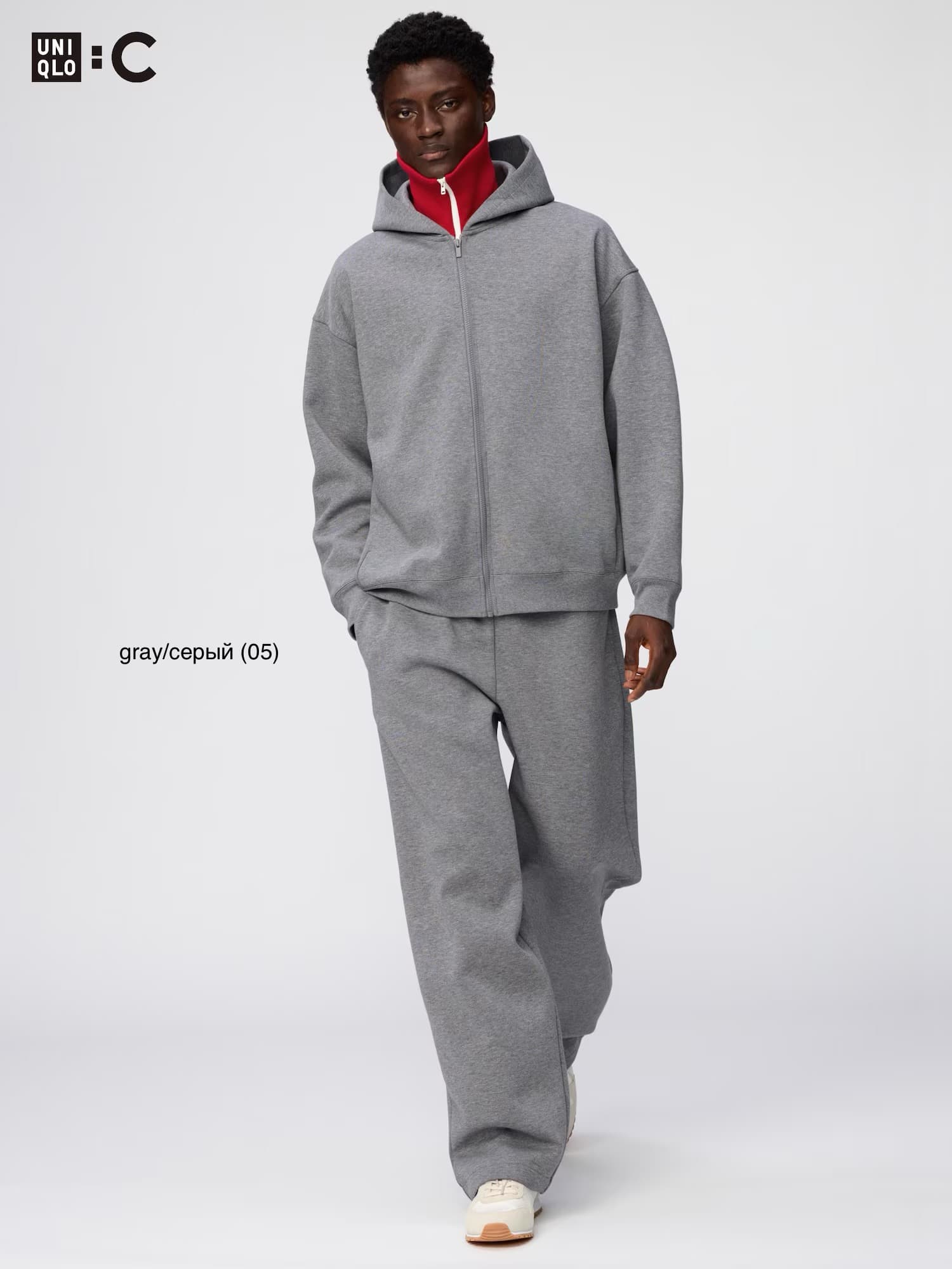 Широкие свитшот брюки унисекс Uniqlo C / удлиненный формат